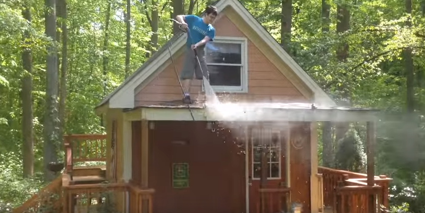 Pressure Washer Shed Cleaning