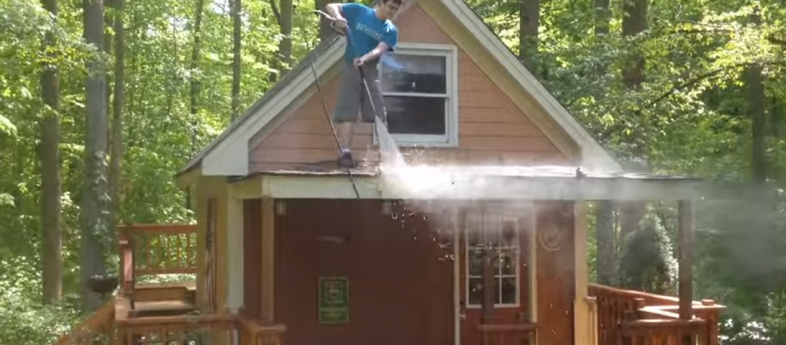 Pressure Washer Shed Cleaning